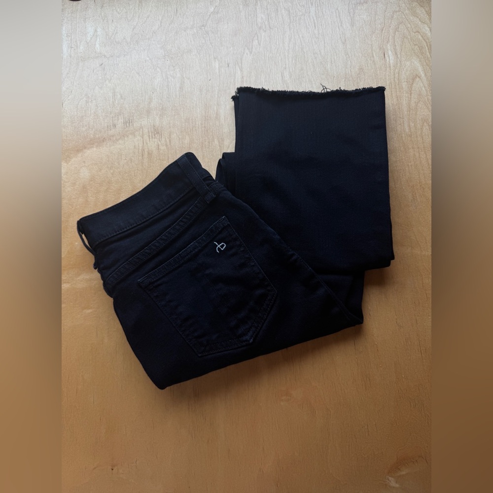 Tag & Bone High Rise Skinny Jeans Fray Ankle